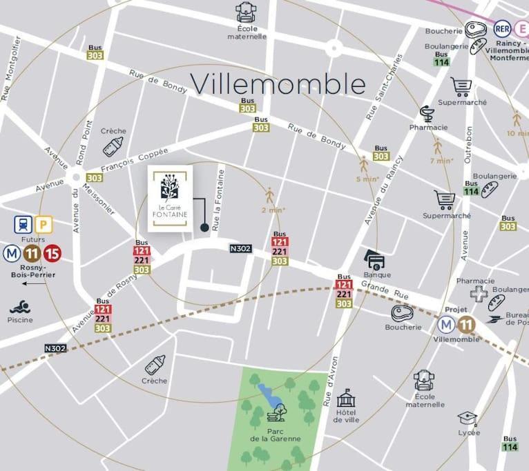 Charme Citadin Apartment Villemomble Exterior photo